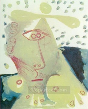 パブロ・ピカソ Painting - 女性の胸像 3 1971 パブロ・ピカソ